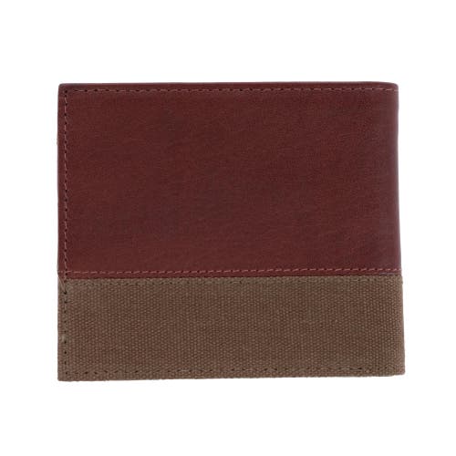 Shop Trafalgar Charing Cross Rfid Leather & Canvas Bi-fold Wallet In Olive Green