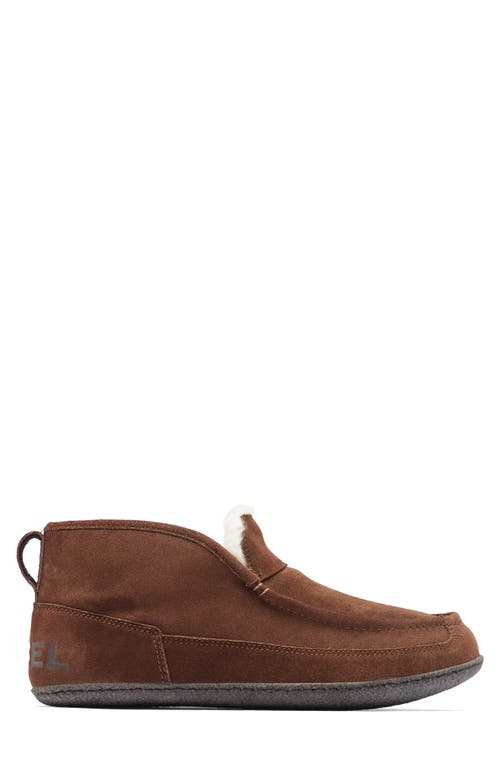 Sorel Manawan Ii Faux Fur Lined Slipper In Tobacco/blackened Brown