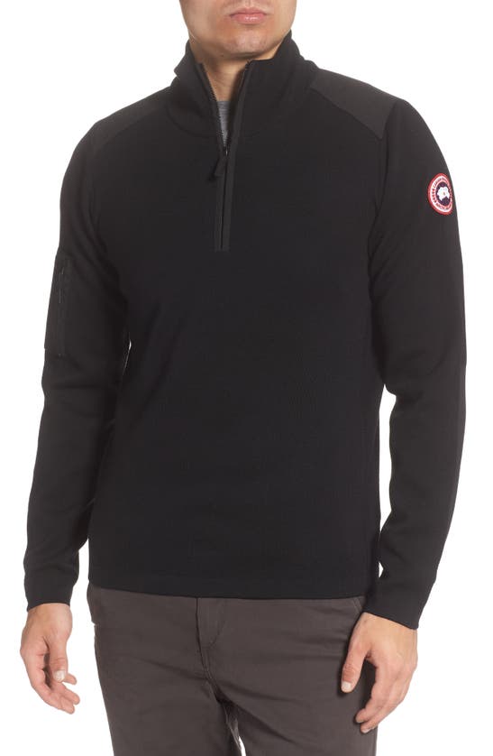 Canada Goose Stormont Quarter Zip Pullover In Black