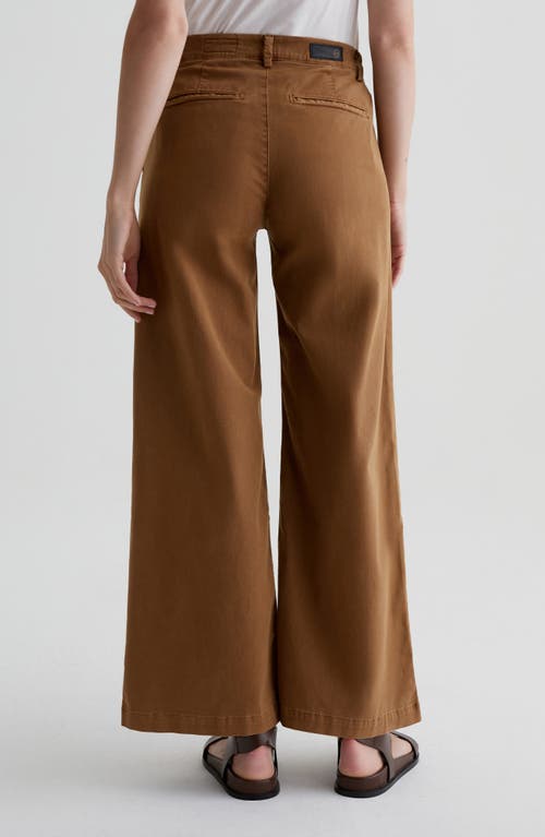 Shop Ag Caden Twill Wide Leg Pants In Sulfur Camelwood