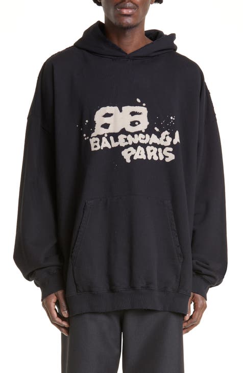 Dirty Oversize BB Logo Cotton Hoodie