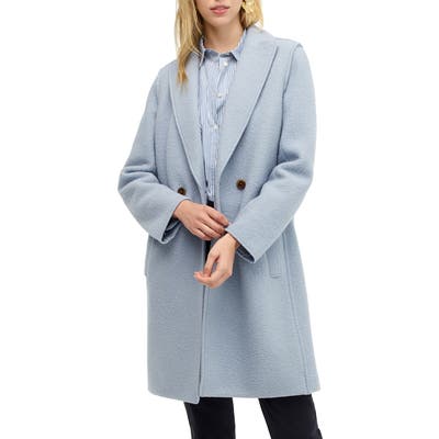 J.crew Daphne Boiled Wool Topcoat, Blue
