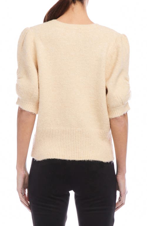 Shop Fifteen Twenty Bennett Puff Sleeve Sweater In Sand