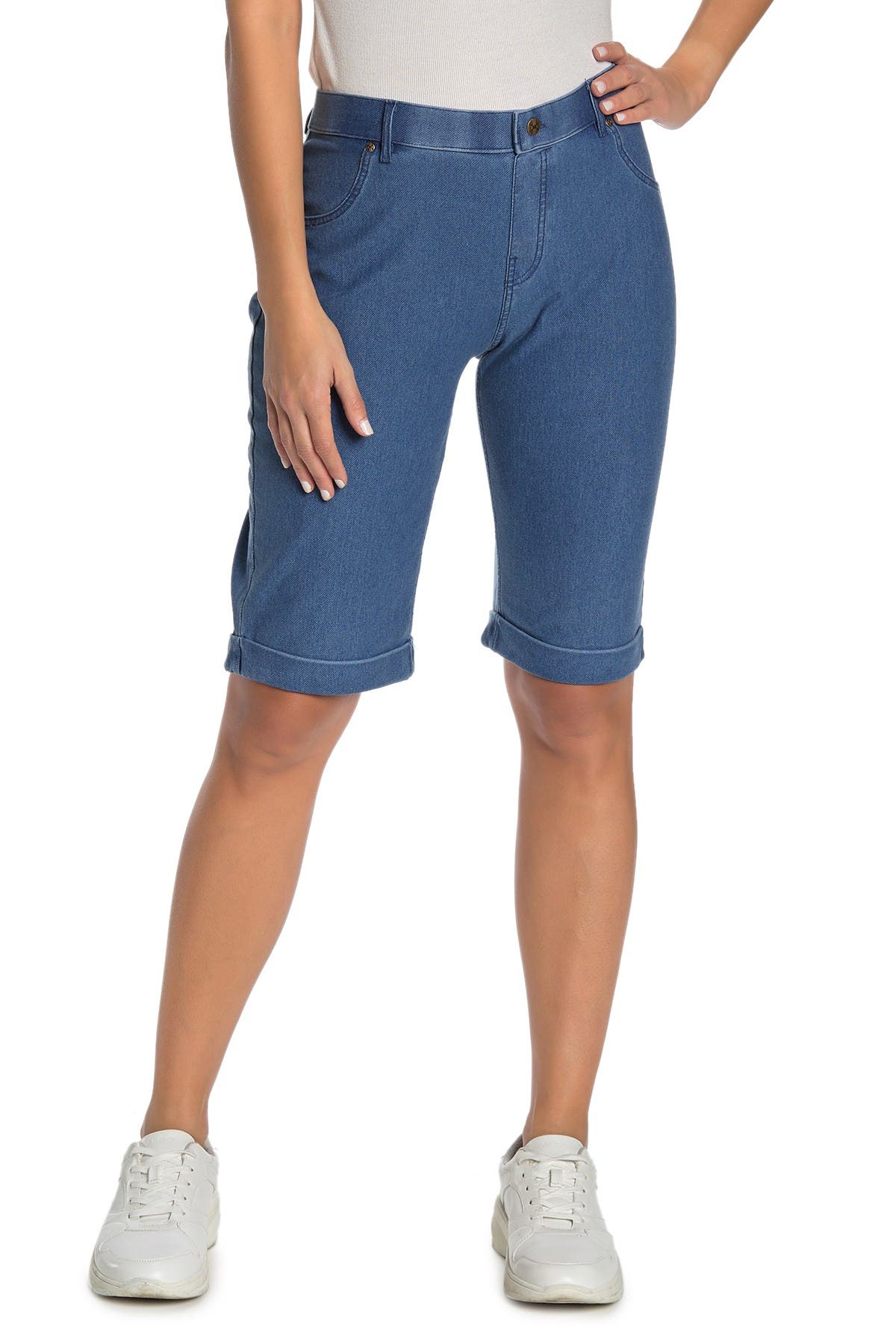 hue cuffed essential denim shorts
