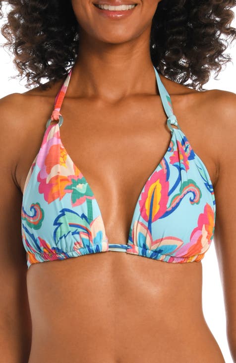 Bikini Halter Top: Makai Solid Colors