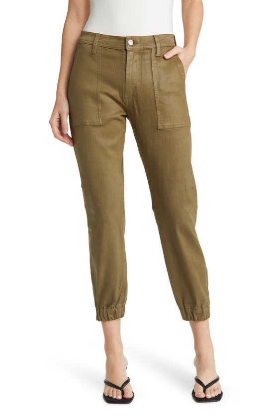 7 For All Mankind Straight Zip Hem Joggers In Olv