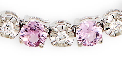 Valani Atelier Pink Sapphire & Diamond Eternity Necklace In White Gold/sapphire/diamond