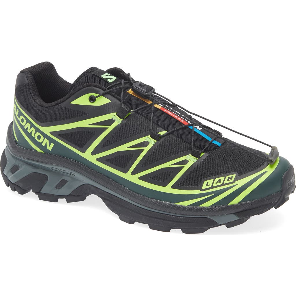 Salomon Gender Inclusive Xt-6 Gore-tex® Waterproof Sneaker In Black/green