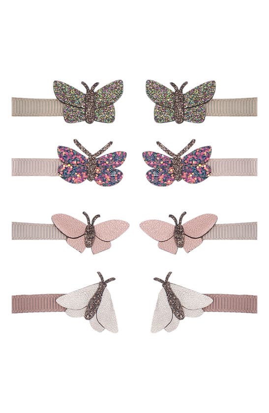 Shop Mimi & Lula Kids' Assorted 8-pack Rainforest Butterfly Mini Hair Clips In Light/ Pastel Pink