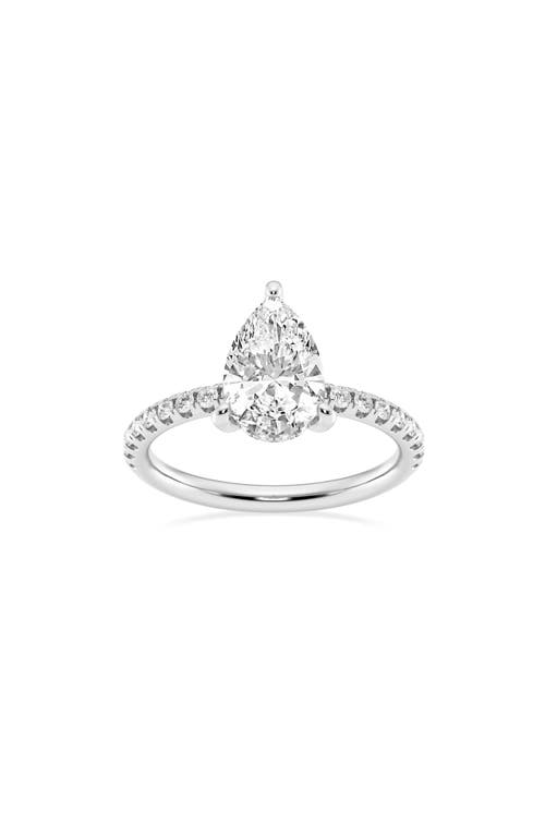 Shop Badgley Mischka Collection 14k Gold Pear Cut Lab Created Diamond Engagement Ring In Platinum