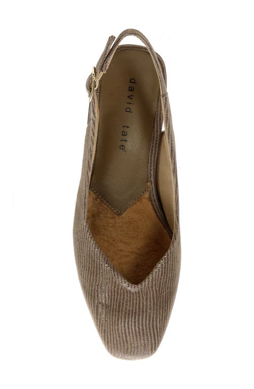 Shop David Tate Sugar Slingback Pump In Taupe Mini Lizard