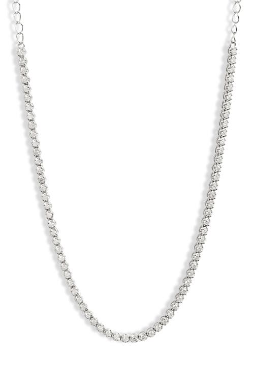 Meira T Diamond Tennis Necklace in White at Nordstrom