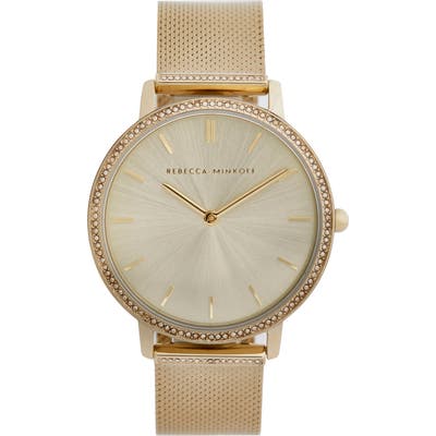 Rebecca Minkoff Major Pave Mesh Strap Watch, 35mm