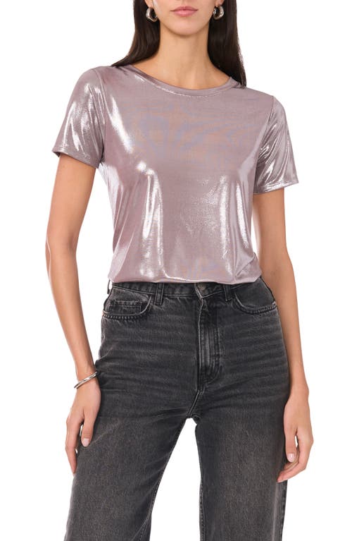 Shop Vince Camuto Metallic Top In Mocha