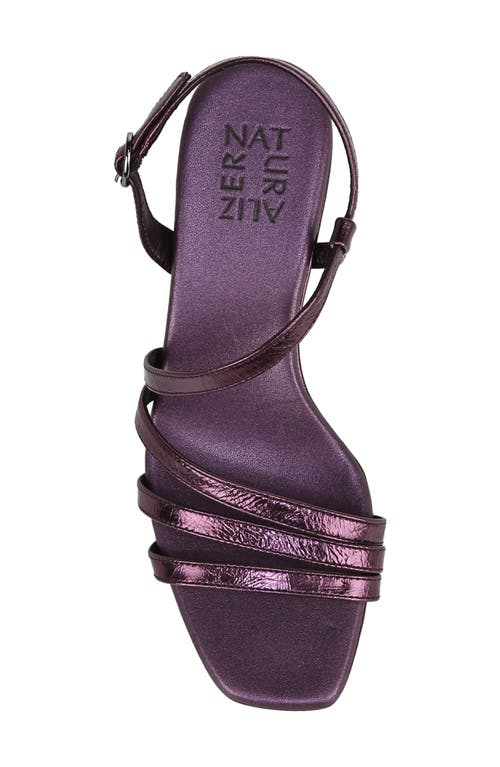 Shop Naturalizer Galaxy Slingback Sandal In Plum Purple Metallic Leather