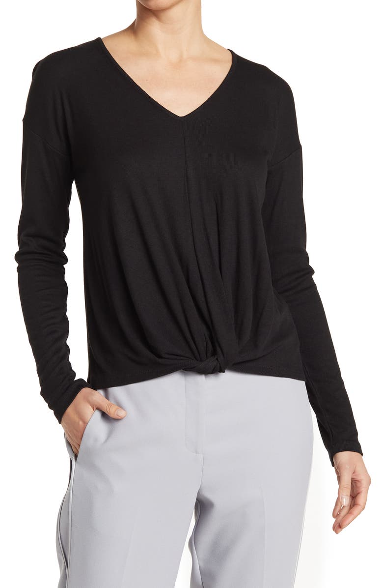H By Bordeaux V Neck Long Sleeve Twist Front Top Nordstromrack H By Bordeaux V Neck Long Sleeve Twist Front Top Nordstromrack