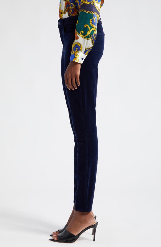 Shop L Agence L'agence Monique Ultrahigh Waist Skinny Jeans In Dark Navy