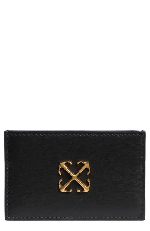 Shop Off-white Jitney Simple Leather Card Case In Black
