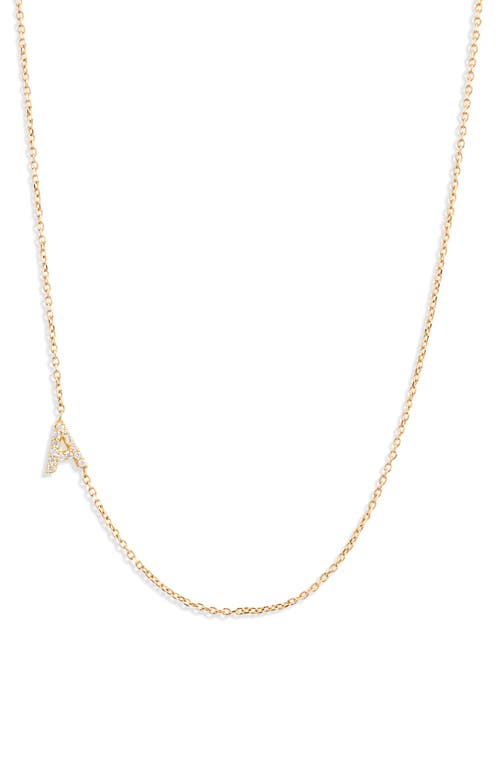 Anzie Women's Love Letter Initial 14k Yellow Gold & 0.05 Tcw Diamond Necklace In Gold