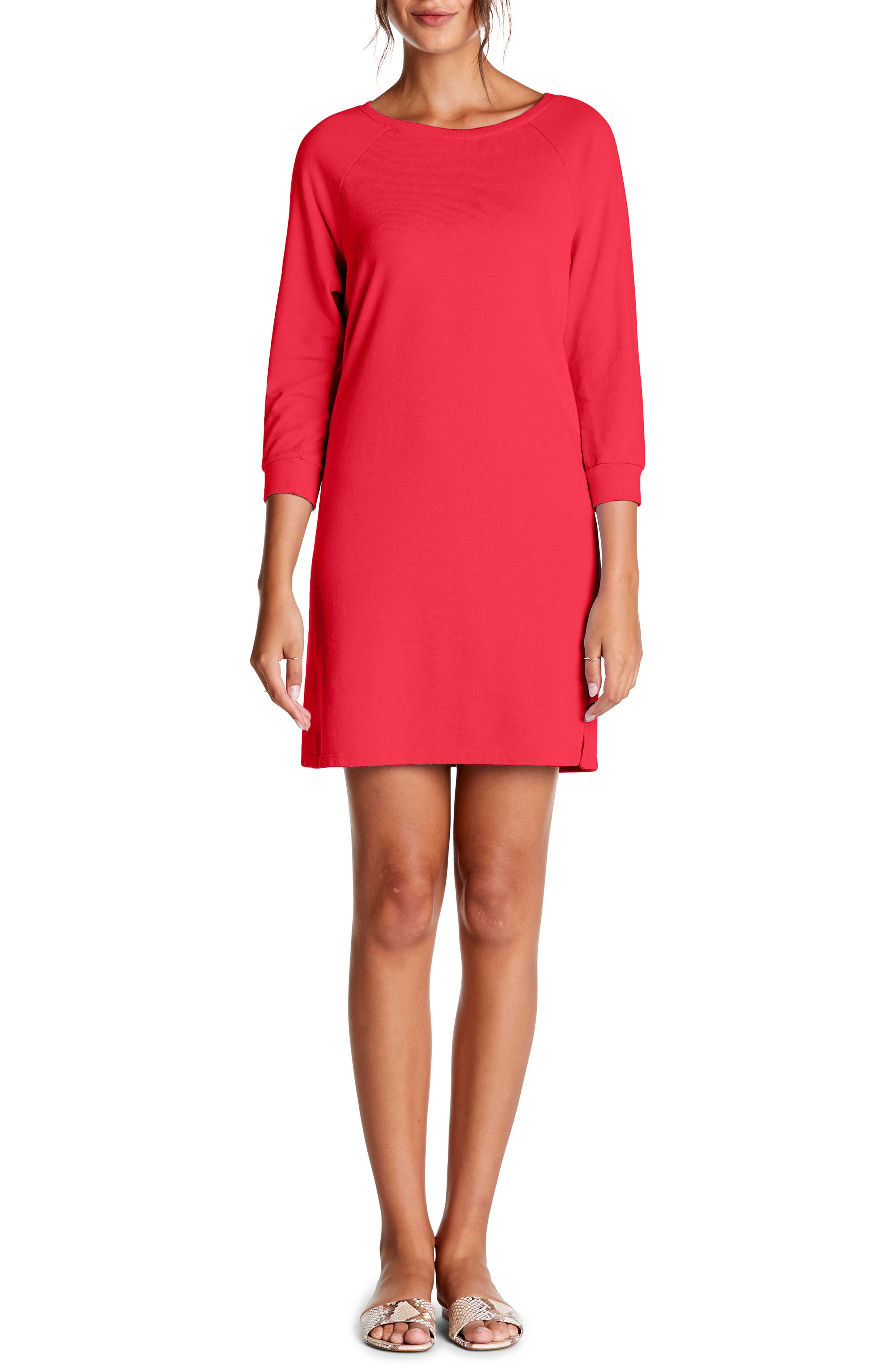 Michael Stars Sweatshirt Dress, Red