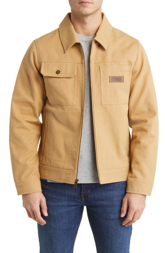 Pendleton Howie Zip Cotton Canvas Trucker Jacket In Chamois