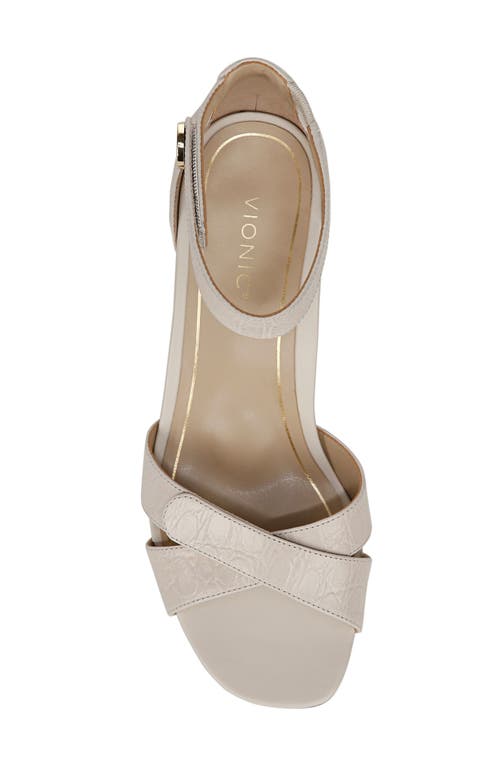 Shop Vionic Salinas Block Heel Sandal In Cream