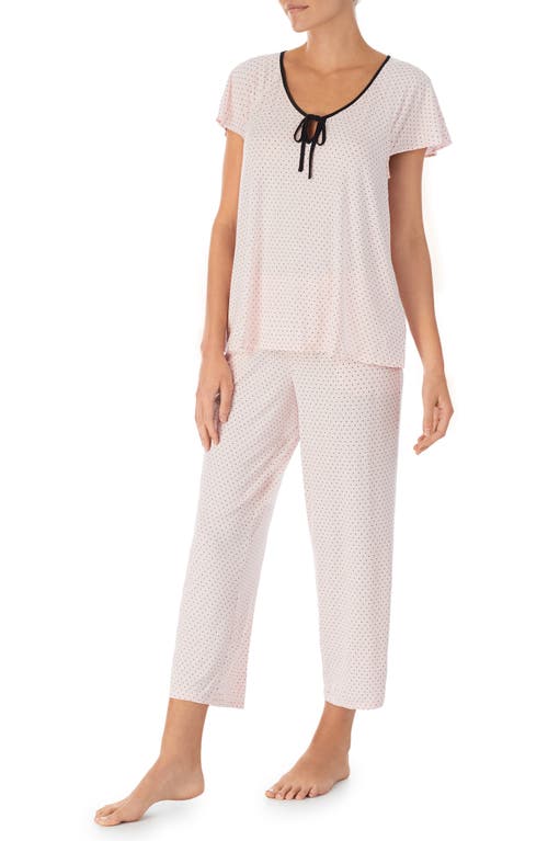 Shop Kate Spade New York Print Crop Pajamas In Pk Print