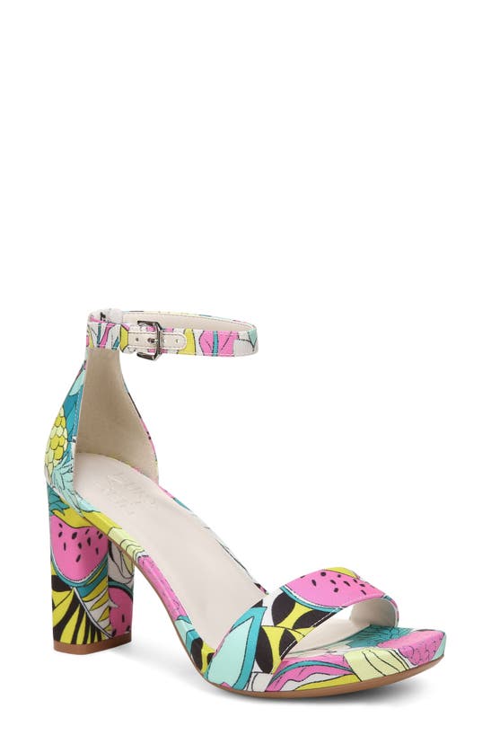 NATURALIZER JOY PRINT ANKLE STRAP SANDAL