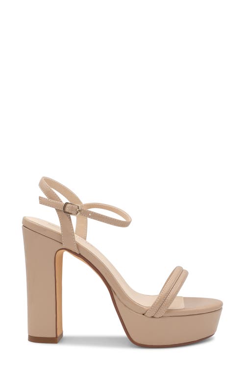 Touch Ups Natalia Ankle Strap Platform Sandal In Beige