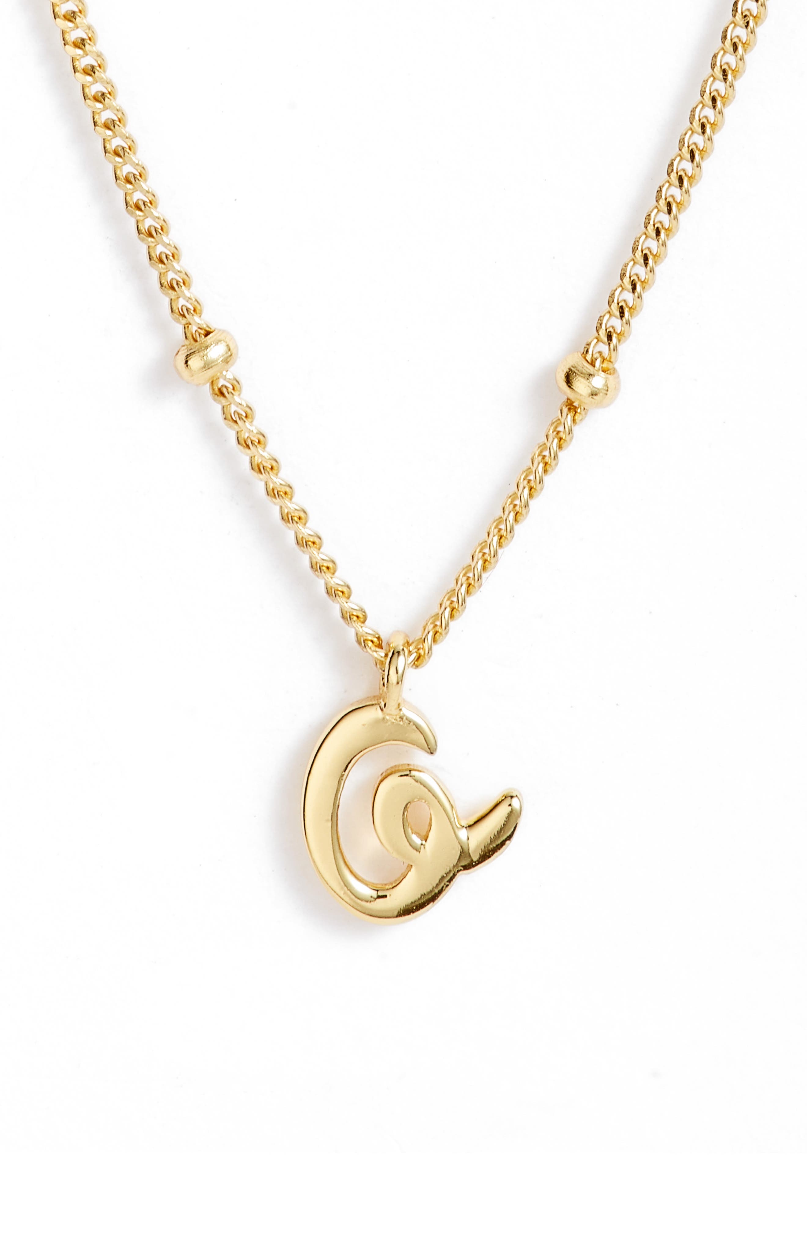 argento vivo initial pendant necklace