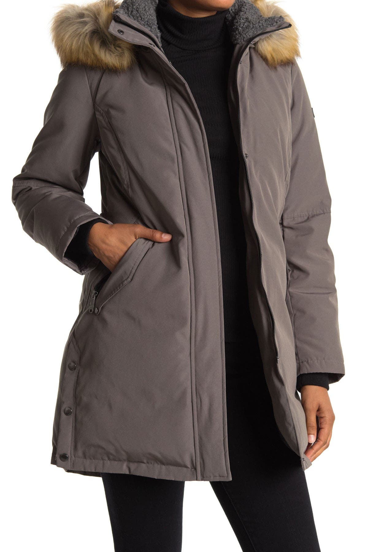 Sam Edelman | Faux Fur Trim Hooded Parka | Nordstrom Rack