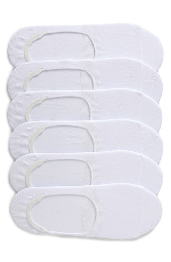 Nordstrom Rack 6-pack No Show Liner Socks In White
