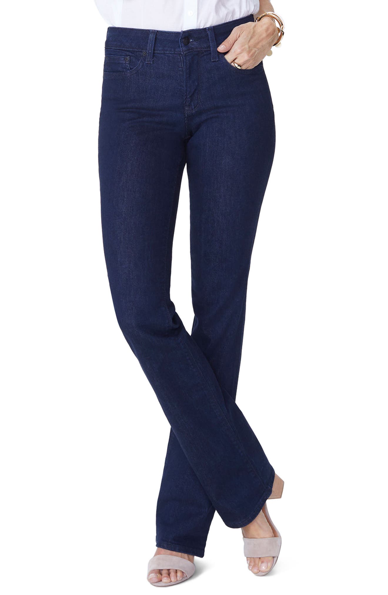 high waisted stretch bootcut jeans