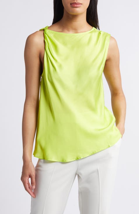 Twist Shoulder Sleeveless Top