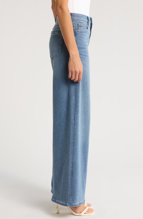 Shop Hidden Jeans Mid Rise Super Wide Leg Jeans In Medium Wash