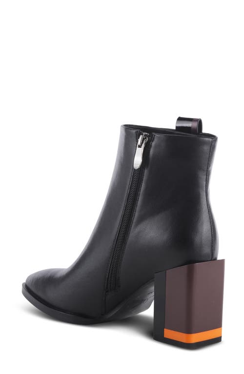 Azura By Spring Step Andalusite Pointed Toe Bootie In Black