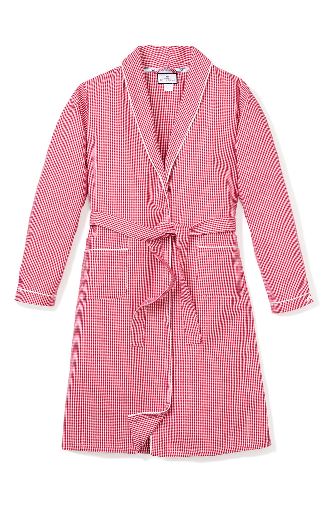 Kids Mini Gingham Flannel Robe in Red at Nordstrom Nordstrom Clothing Loungewear Bathrobes 