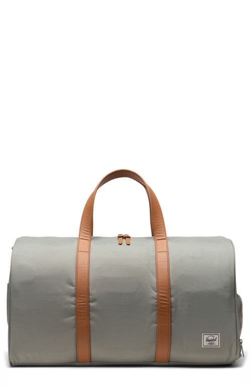 Herschel Supply Co . Novel Recycled Duffle Bag In Seagrass/white Stitch