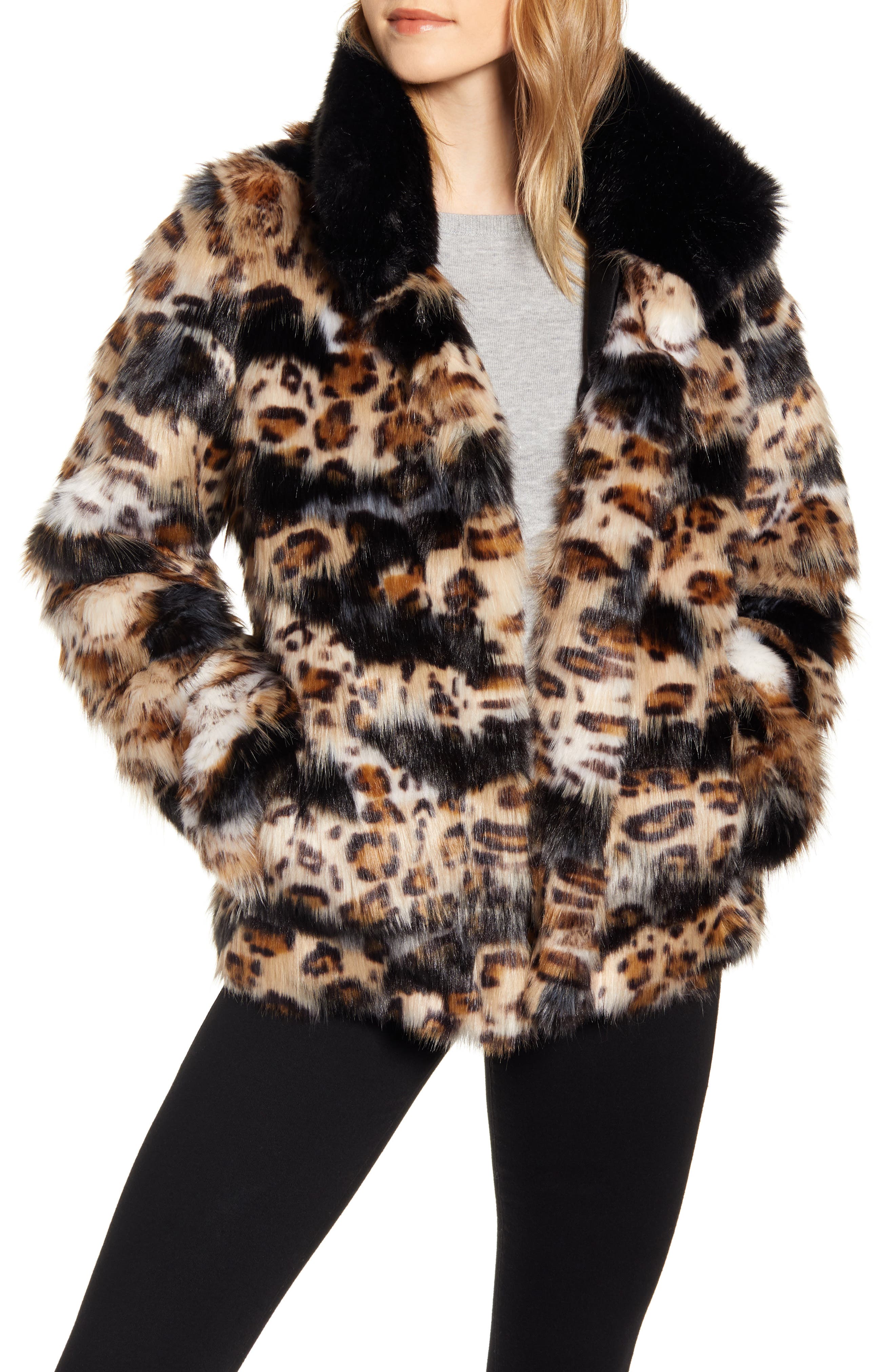 Sam Edelman Faux Fur Coat (Regular & Petite) | Nordstrom