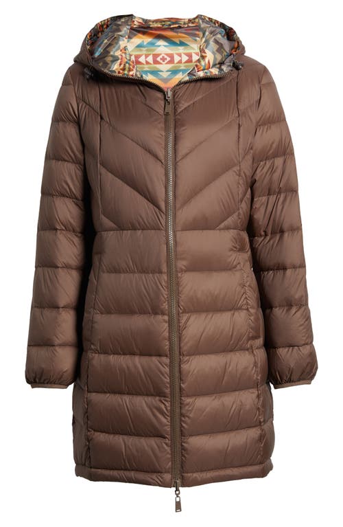 Shop Pendleton Sapphire Down Puffer Coat In Solstice Canyon Brown