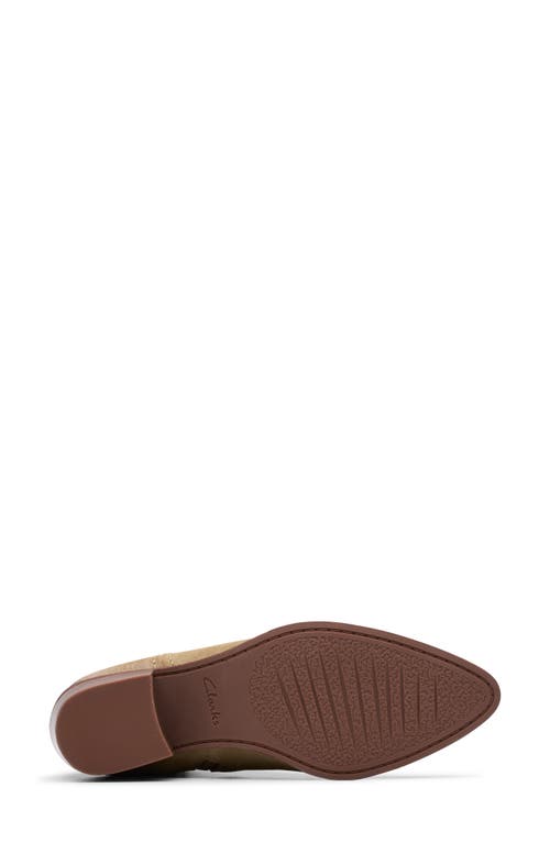 Clarksr Clarks(r) Morzine Sky Pointed Toe Bootie In Dark Sand Suede