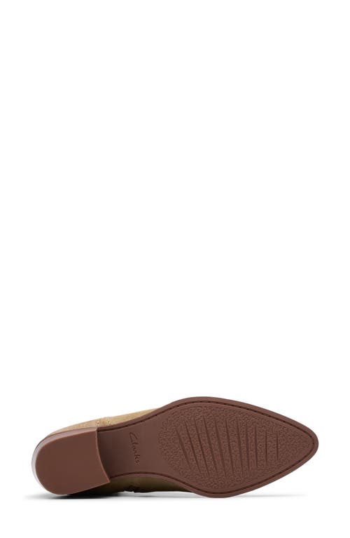 Shop Clarksr Clarks(r) Morzine Sky Pointed Toe Bootie In Dark Sand Suede