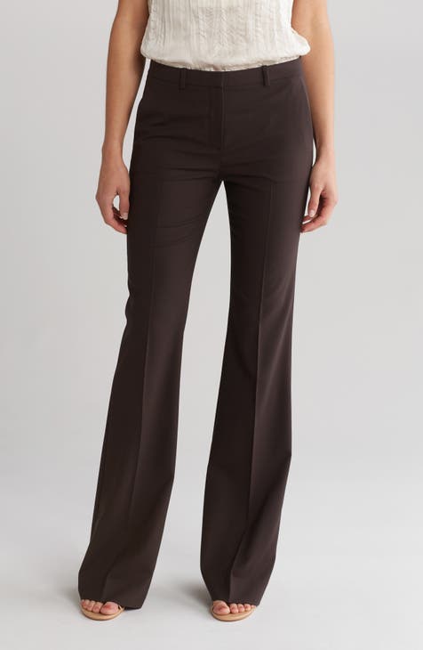 Buy Theory Demitria 4 Wool-blend Flared Pants - Black At 40% Off