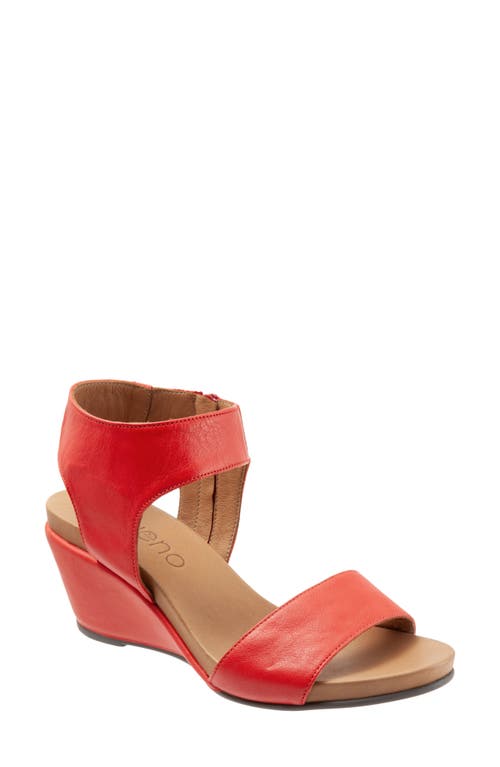 Bueno Ida Wedge Sandal in Red Leather at Nordstrom, Size 8.5-9Us