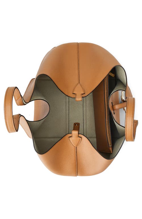 Tod's Timeless Shopping Bag In Leather Medium In Kenia Scuro