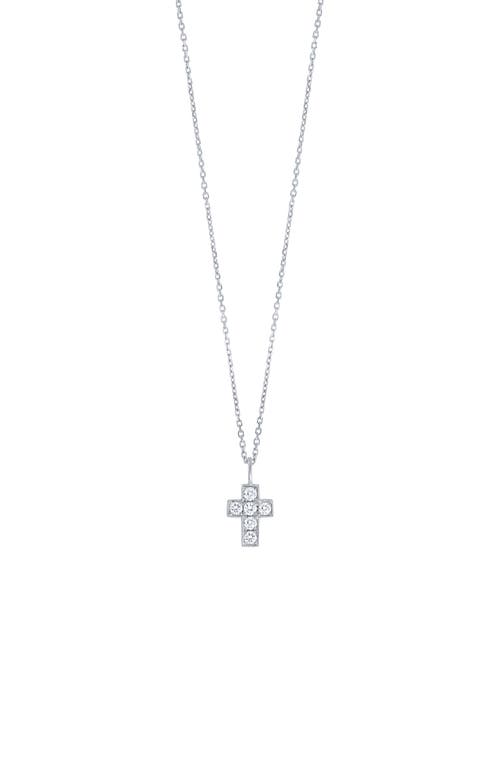 Bony Levy Icon Diamond Cross Pendant Necklace in 18K White Gold at Nordstrom