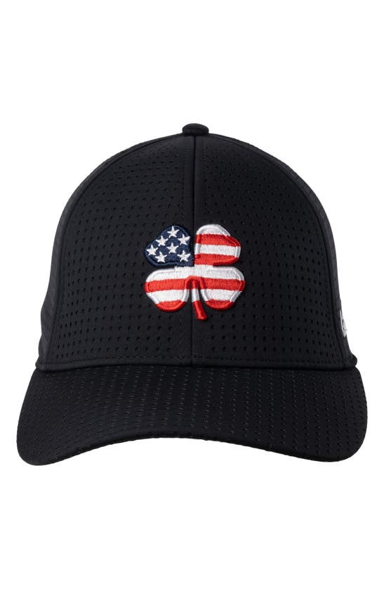 Shop Black Clover Usa Perforated Trucker Snapback Hat In Black