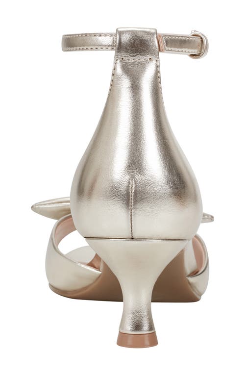Bandolino Andora Ankle Strap Kitten Heel Sandal In Gol01