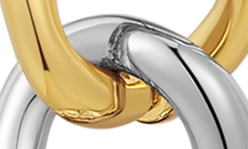 Luv Aj X Dezi The Two-tone Chain Link Drop Earrings In Two-tone