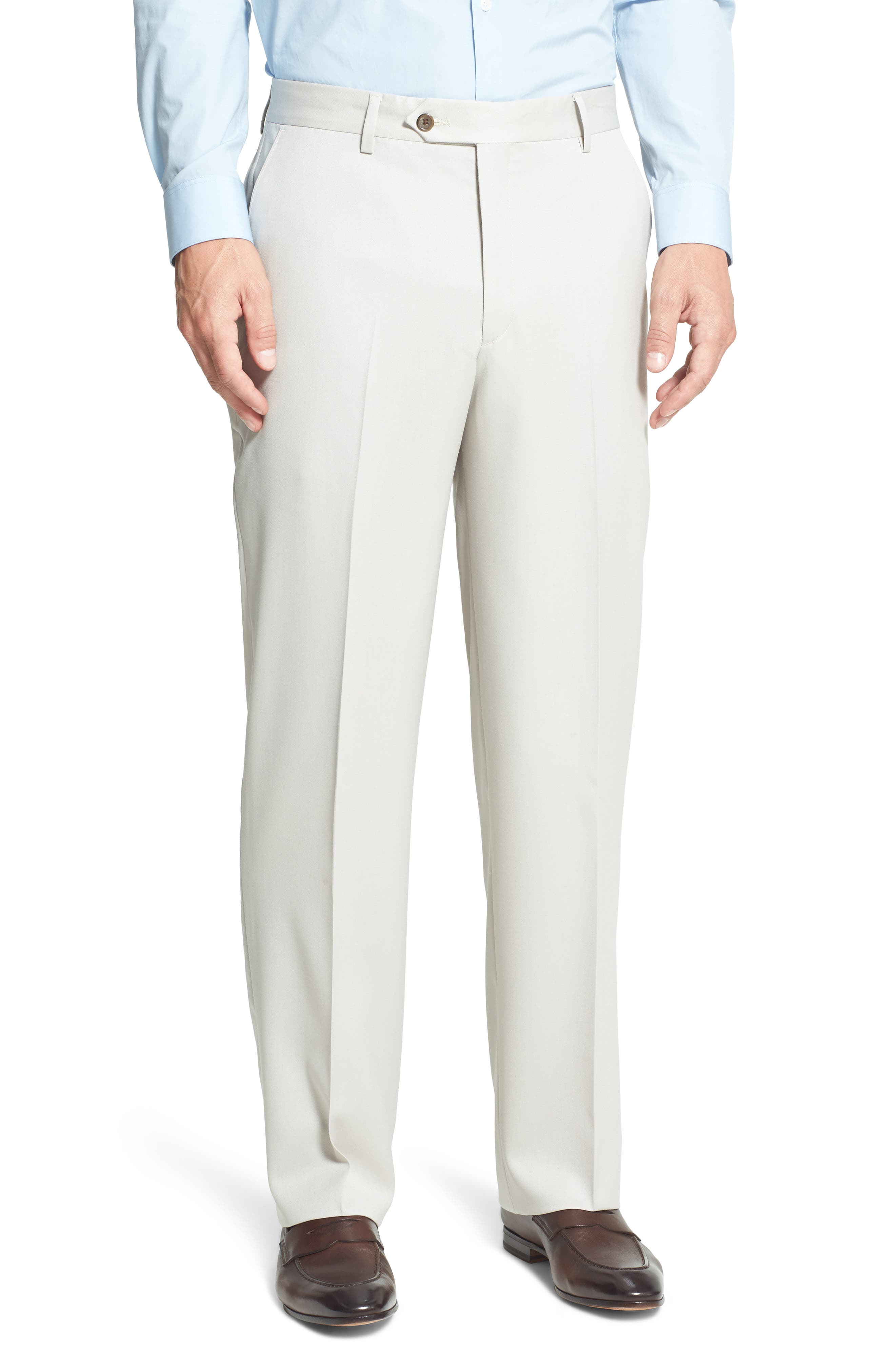 Berle Flat Front Classic Fit Wool Gabardine Dress Pants Nordstrom